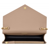 Yves Saint Laurent - Cassandre Envelope Chain Wallet in Grain De Poudre Leather - Dark Beige - Exclusive Collection