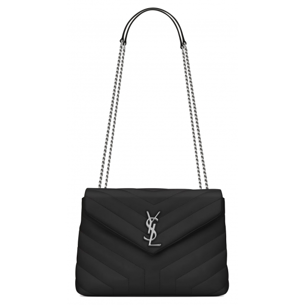 Yves Saint Laurent - Loulou Small in Pelle Trapuntata - Nero - Saint Laurent Exclusive Collection