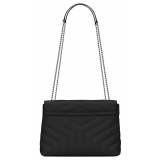 Yves Saint Laurent - Loulou Small in Quilted Leather - Black - Saint Laurent Exclusive Collection