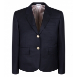 Thom Browne - Blazer Monopetto Blu Navy - Blu Navy - Thom Browne Exclusive Luxury Collection