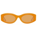 The Attico - Berta Oval Sunglasses in Orange - Sunglasses - Official - The Attico Eyewear by Linda Farrow