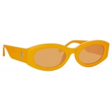 The Attico - Berta Oval Sunglasses in Orange - Sunglasses - Official - The Attico Eyewear by Linda Farrow