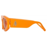 The Attico - Berta Oval Sunglasses in Orange - Sunglasses - Official - The Attico Eyewear by Linda Farrow