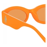 The Attico - Berta Oval Sunglasses in Orange - Sunglasses - Official - The Attico Eyewear by Linda Farrow