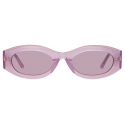 The Attico - Berta Oval Sunglasses in Pink - Sunglasses - Official - The Attico Eyewear by Linda Farrow