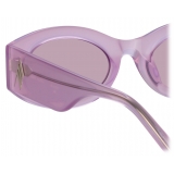 The Attico - Berta Oval Sunglasses in Pink - Sunglasses - Official - The Attico Eyewear by Linda Farrow