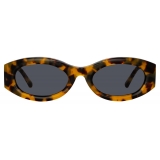 The Attico - Berta Oval Sunglasses in Tortoiseshell - Sunglasses - Official - The Attico Eyewear by Linda Farrow