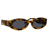 The Attico - Berta Oval Sunglasses in Tortoiseshell - Sunglasses - Official - The Attico Eyewear by Linda Farrow