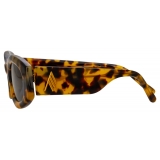 The Attico - Berta Oval Sunglasses in Tortoiseshell - Sunglasses - Official - The Attico Eyewear by Linda Farrow