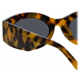 The Attico - Berta Oval Sunglasses in Tortoiseshell - Sunglasses - Official - The Attico Eyewear by Linda Farrow