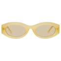 The Attico - Berta Oval Sunglasses in Yellow - Sunglasses - Official - The Attico Eyewear by Linda Farrow