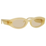 The Attico - Berta Oval Sunglasses in Yellow - Sunglasses - Official - The Attico Eyewear by Linda Farrow