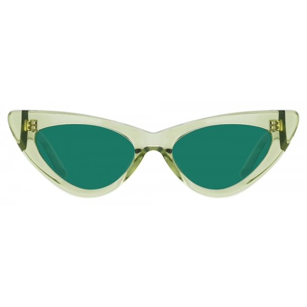 The Attico - Dora Cat Eye Sunglasses in Lime - Sunglasses - Official - The Attico Eyewear by Linda Farrow