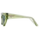 The Attico - Occhiali da Sole Dora Cat Eye in Lime - Occhiali da Sole - Official - The Attico Eyewear by Linda Farrow