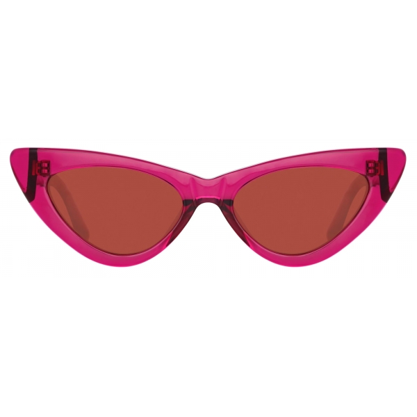 The Attico - Occhiali da Sole Dora Cat Eye in Maroon - Occhiali da Sole - Official - The Attico Eyewear by Linda Farrow