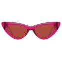 The Attico - Occhiali da Sole Dora Cat Eye in Maroon - Occhiali da Sole - Official - The Attico Eyewear by Linda Farrow