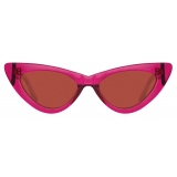 The Attico - Dora Cat Eye Sunglasses in Maroon - Sunglasses - Official - The Attico Eyewear by Linda Farrow