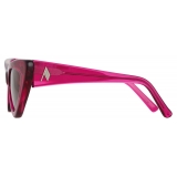 The Attico - Occhiali da Sole Dora Cat Eye in Maroon - Occhiali da Sole - Official - The Attico Eyewear by Linda Farrow