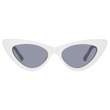 The Attico - Dora Cat Eye Sunglasses in White - Sunglasses - Official - The Attico Eyewear by Linda Farrow