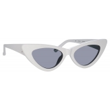 The Attico - Dora Cat Eye Sunglasses in White - Sunglasses - Official - The Attico Eyewear by Linda Farrow