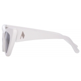 The Attico - Occhiali da Sole Dora Cat Eye in Bianco - Occhiali da Sole - Official - The Attico Eyewear by Linda Farrow