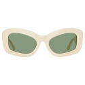 The Attico - Harry Cat Eye Sunglasses in Ivory - Sunglasses - Official - The Attico Eyewear by Linda Farrow