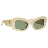 The Attico - Harry Cat Eye Sunglasses in Ivory - Sunglasses - Official - The Attico Eyewear by Linda Farrow