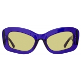 The Attico - Harry Cat Eye Sunglasses in Purple - Sunglasses - Official - The Attico Eyewear by Linda Farrow