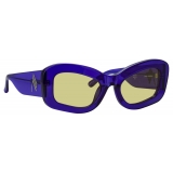 The Attico - Harry Cat Eye Sunglasses in Purple - Sunglasses - Official - The Attico Eyewear by Linda Farrow