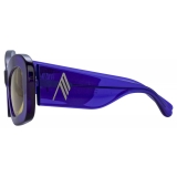 The Attico - Harry Cat Eye Sunglasses in Purple - Sunglasses - Official - The Attico Eyewear by Linda Farrow