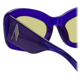 The Attico - Harry Cat Eye Sunglasses in Purple - Sunglasses - Official - The Attico Eyewear by Linda Farrow