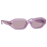 The Attico - Irene Angular Sunglasses in Pink - Sunglasses - Official - The Attico Eyewear by Linda Farrow