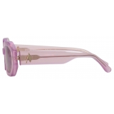 The Attico - Irene Angular Sunglasses in Pink - Sunglasses - Official - The Attico Eyewear by Linda Farrow