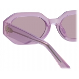 The Attico - Irene Angular Sunglasses in Pink - Sunglasses - Official - The Attico Eyewear by Linda Farrow