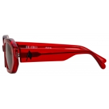 The Attico - Irene Angular Sunglasses in Red and Brown - Sunglasses - Official - The Attico Eyewear by Linda Farrow