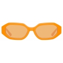 The Attico - Irene Angular Sunglasses in Orange - Sunglasses - Official - The Attico Eyewear by Linda Farrow