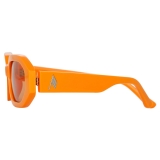 The Attico - Irene Angular Sunglasses in Orange - Sunglasses - Official - The Attico Eyewear by Linda Farrow