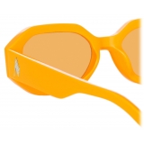 The Attico - Irene Angular Sunglasses in Orange - Sunglasses - Official - The Attico Eyewear by Linda Farrow