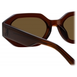 The Attico - Irene Angular Sunglasses in Brown - Sunglasses - Official - The Attico Eyewear by Linda Farrow