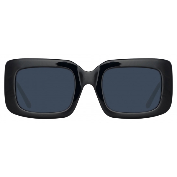 The Attico - Jorja Rectangular Sunglasses in Black - Sunglasses - Official - The Attico Eyewear by Linda Farrow