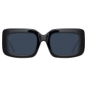 The Attico - Jorja Rectangular Sunglasses in Black - Sunglasses - Official - The Attico Eyewear by Linda Farrow