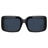 The Attico - Jorja Rectangular Sunglasses in Black - Sunglasses - Official - The Attico Eyewear by Linda Farrow