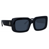 The Attico - Jorja Rectangular Sunglasses in Black - Sunglasses - Official - The Attico Eyewear by Linda Farrow