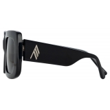 The Attico - Jorja Rectangular Sunglasses in Black - Sunglasses - Official - The Attico Eyewear by Linda Farrow