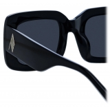 The Attico - Jorja Rectangular Sunglasses in Black - Sunglasses - Official - The Attico Eyewear by Linda Farrow