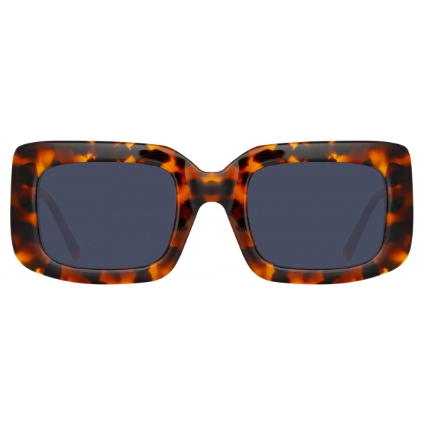 The Attico - Jorja Rectangular Sunglasses in Tortoiseshell - Sunglasses - Official - The Attico Eyewear by Linda Farrow