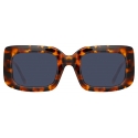 The Attico - Jorja Rectangular Sunglasses in Tortoiseshell - Sunglasses - Official - The Attico Eyewear by Linda Farrow