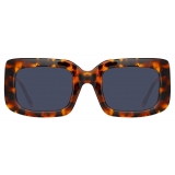 The Attico - Jorja Rectangular Sunglasses in Tortoiseshell - Sunglasses - Official - The Attico Eyewear by Linda Farrow