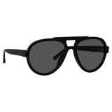 The Attico - Jurgen Aviator Sunglasses in Black - Sunglasses - Official - The Attico Eyewear by Linda Farrow