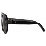 The Attico - Jurgen Aviator Sunglasses in Black - Sunglasses - Official - The Attico Eyewear by Linda Farrow